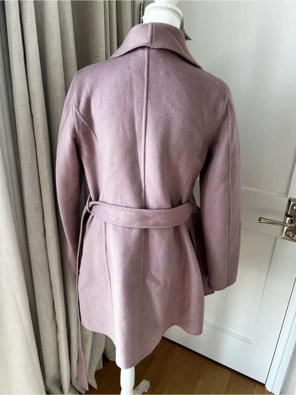 Tahari Dusty Mauve Belted Trench Coat